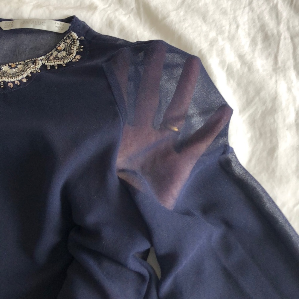 Zara jewelry blouse - Picture 6 of 8